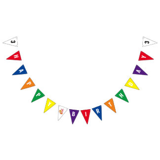 Wort-Weltgeburtstags-Flaggen-Fahne Wimpelkette