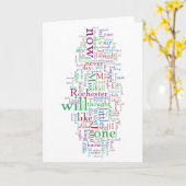 Wort-Wolke Janes Eyre Karte (Gelbe Blume)