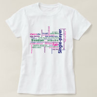 Wort-Wolken-T - Shirt