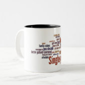 Wort-Wolken-Tasse - groß Zweifarbige Tasse (Vorderseite Links)