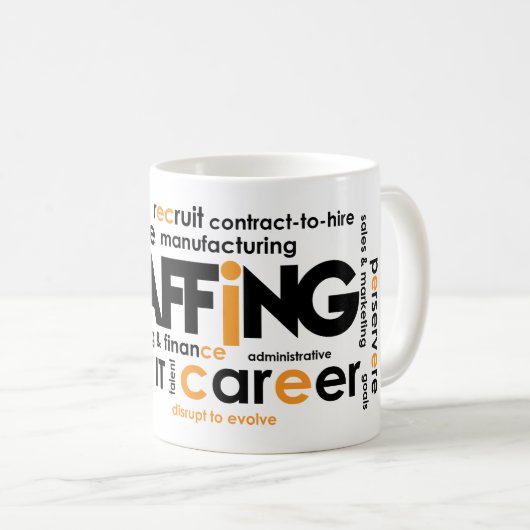 Wort-Wolken-Tasse Kaffeetasse (VorderseiteRechts)