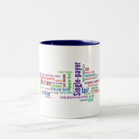 Wort-Wolken-Tasse