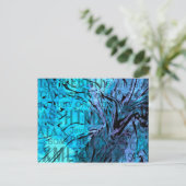 Wortbestand, computerblau postkarte (Stehend Vorderseite)