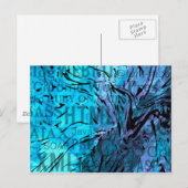 Wortbestand, computerblau postkarte (Vorne/Hinten)