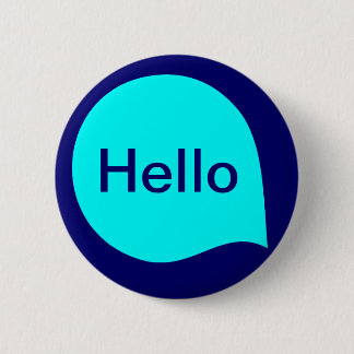 Wortblase - Cyan on Deep Navy Button