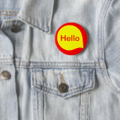 Wortblase - Gelb auf Rot Button (Beispiel)