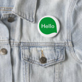 Wortblase - Grün auf Weiß Button (Beispiel)