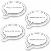 Wortblase mit eigenem Text Aufkleber (Vorderseite)