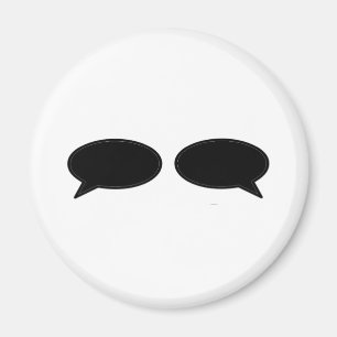 Wortblase rechts Links Schwarz Das MUSEUM Zazzle G Magnet