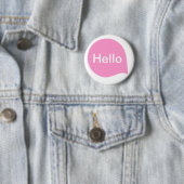 Wortblase - Rosa auf Weiß Button (Beispiel)