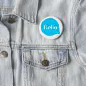 Wortblase - Sky Blue on White Button (Beispiel)