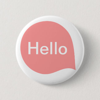 Wortblase - Weich rosa Button