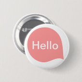Wortblase - Weich rosa Button (Vorne & Hinten)