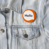 Wortblase - Weiß auf Orange Button (Beispiel)