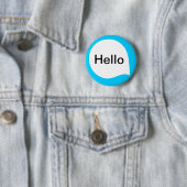 Wortblase - White on Sky Blue Button (Beispiel)
