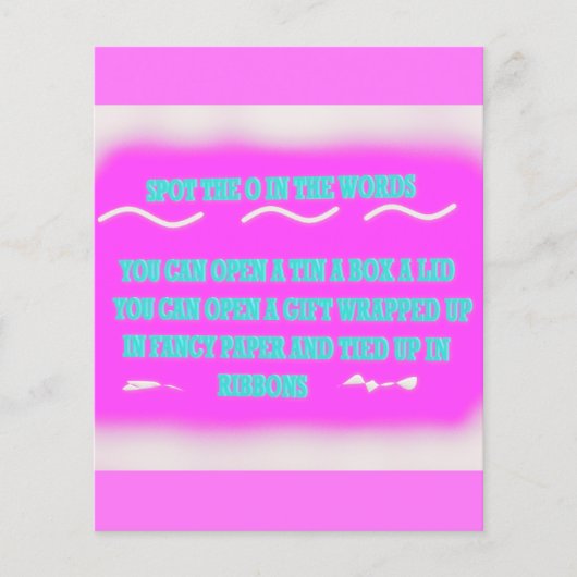 Wortdesign für Kinder Bildung Farben pink (Vorderseite)