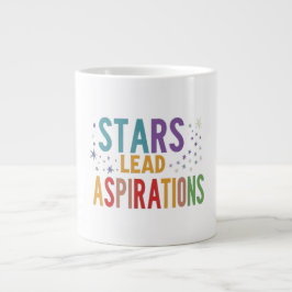 Wortdruck "Star Aspirants aspiration" mit mehreren Jumbo-Tasse