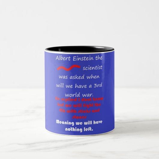 WORTE BILDUNG MATH SCIENCE IDEAS ZWEIFARBIGE TASSE (Mittel)