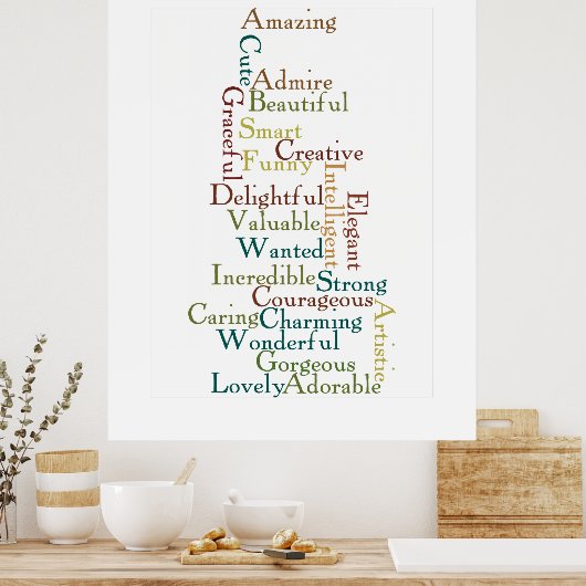 Worte der Bestätigung Poster (Küche)