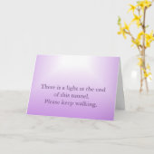 Worte der Ermutigung, Licht am Ende des Tunnels Karte (Gelbe Blume)