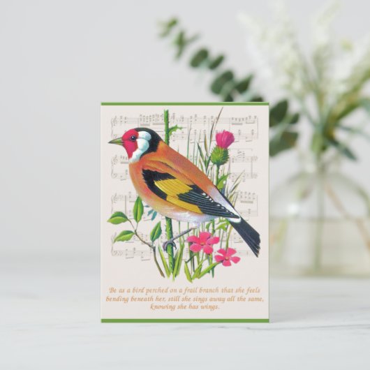 Worte der Ermutigung Postkarte (Stehend Vorderseite)