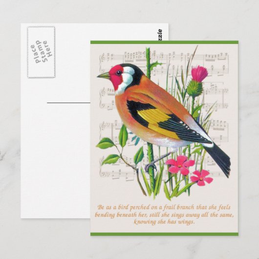 Worte der Ermutigung Postkarte (Vorne/Hinten)