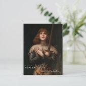Worte der Ermutigung von St. Joan von Arc Postkarte (Stehend Vorderseite)