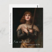 Worte der Ermutigung von St. Joan von Arc Postkarte (Vorne/Hinten)