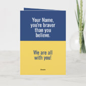 Worte der Ermutigungskämpferkarte Feiertagskarte (Rückseite)