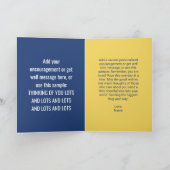 Worte der Ermutigungskämpferkarte Feiertagskarte (Innenseite)