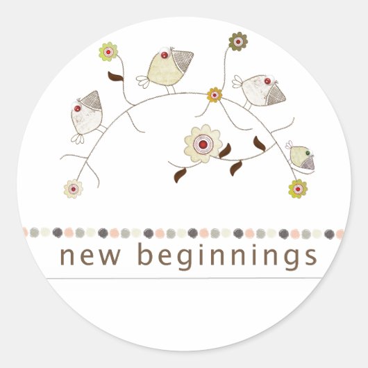 Worte der Hoffnung Runder Aufkleber (Vorderseite)