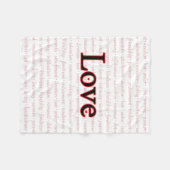 Worte der Liebe Fleece Blanket (Vorderseite (Horizontal))