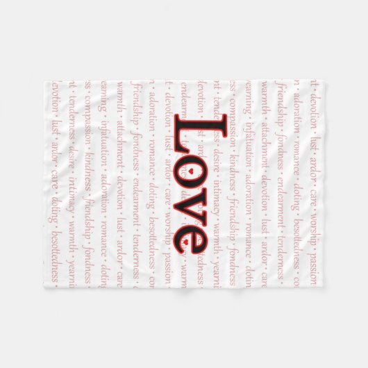 Worte der Liebe Fleece Blanket (Vorderseite (Horizontal))