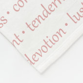Worte der Liebe Fleece Blanket (Ecke)