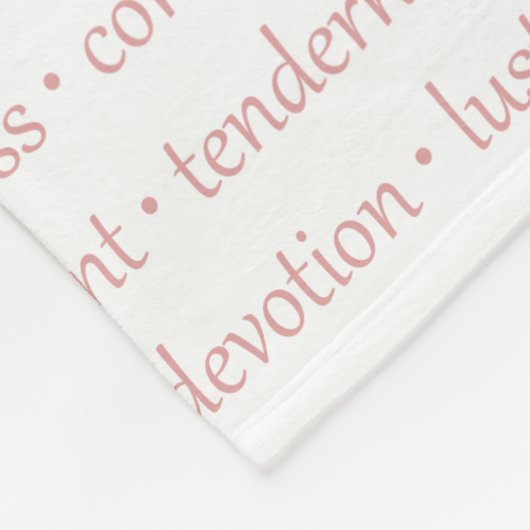 Worte der Liebe Fleece Blanket (Ecke)
