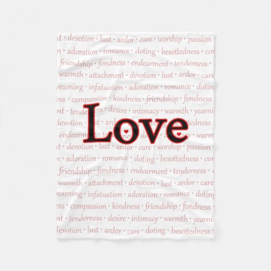 Worte der Liebe Fleece Blanket (Vorderseite)