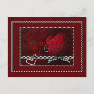 Worte der Liebe Rotes Herz Postkarte