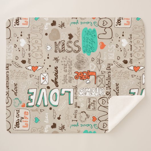 Worte der Liebe Sherpadecke (Vorderseite (Horizontal))