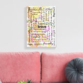 Worte der Unterstützungskollage Leinwanddruck (Insitu (Wohnzimmer))