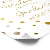 Worte der Weisheit Abschlussfeier Schild Gold (Ecke)