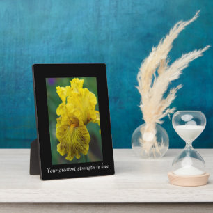 Worte der Weisheit Blume Tabletop Plaque mit Easel Fotoplatte