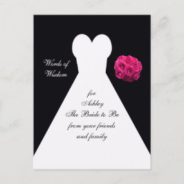 Worte der Weisheit für die Bride Post Card - Brida Hinweiskarte