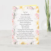 Worte der Weisheit | Kümmere dich um dich selbst Karte (Vorderseite)