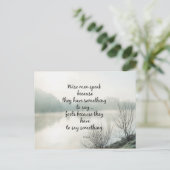 Worte der Weisheit Postkarte (Stehend Vorderseite)