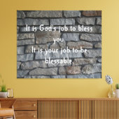 Worte der Weisheit "Seien Sie gesegnet" auf einem Leinwanddruck (Insitu (Wohnzimmer))