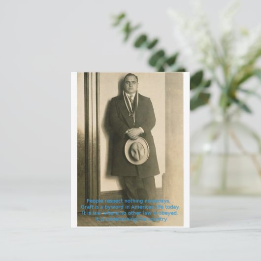 Worte der Weisheit von Al Capone? Postkarte (Stehend Vorderseite)