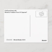 Worte der Weisheit von Al Capone? Postkarte (Rückseite)