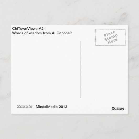 Worte der Weisheit von Al Capone? Postkarte (Rückseite)