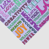 Worte des Geistes + Ihre Hintergrundfarbe Seidenpapier (Ausschnitt)