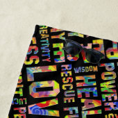 Worte des Geistes / positives Denken 1 Strandtuch (Beispiel)